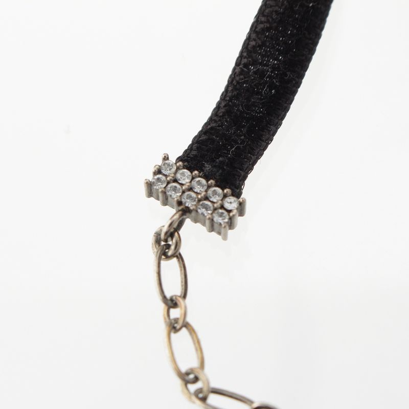 Dior J'adior Rhinestone Choker Necklace Black