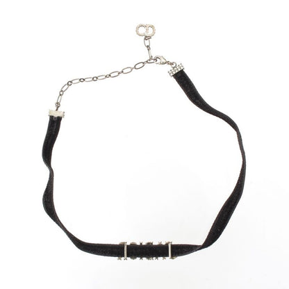 Dior J'adior Rhinestone Choker Necklace Black