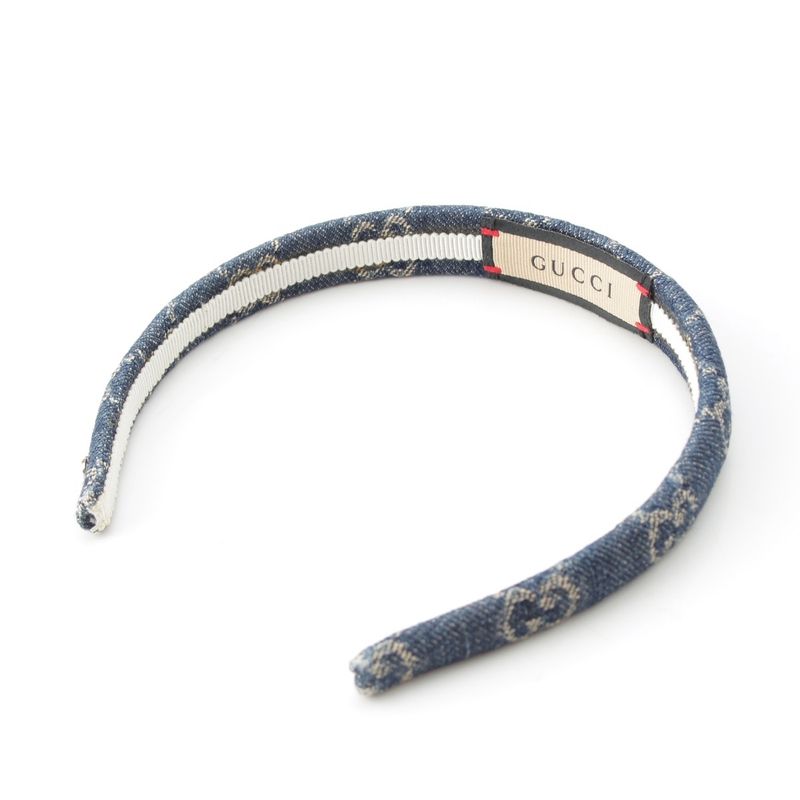 Gucci GG Denim Headband Hair Blue