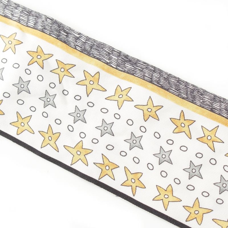 Dior Mitzah L'etoile Bee Star Silk Scarf White Multicolor
