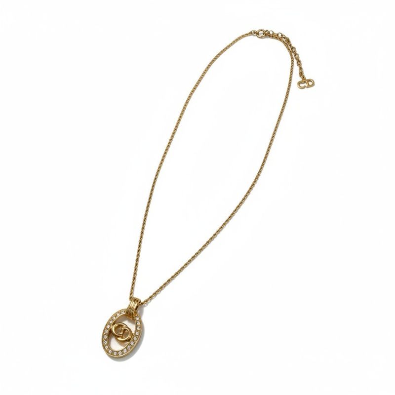 Dior C3 Necklace and Earrings Set with CD Logo