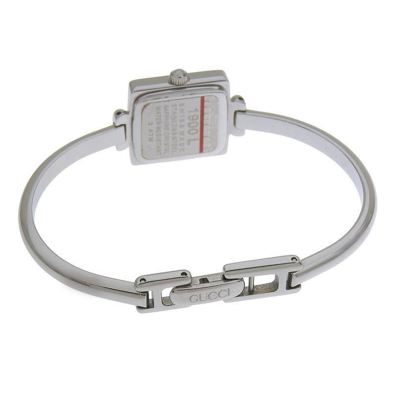 Gucci Stainless Steel Quartz Analog Display Black Dial Watch