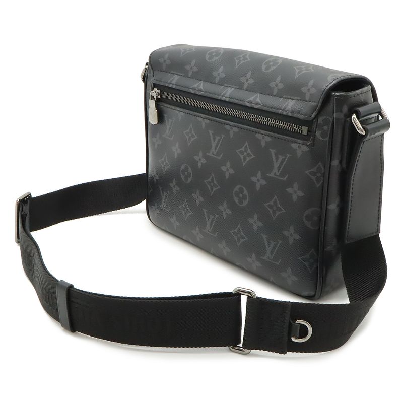 Louis Vuitton Monogram Eclipse District PM Messenger Bag Black Gray