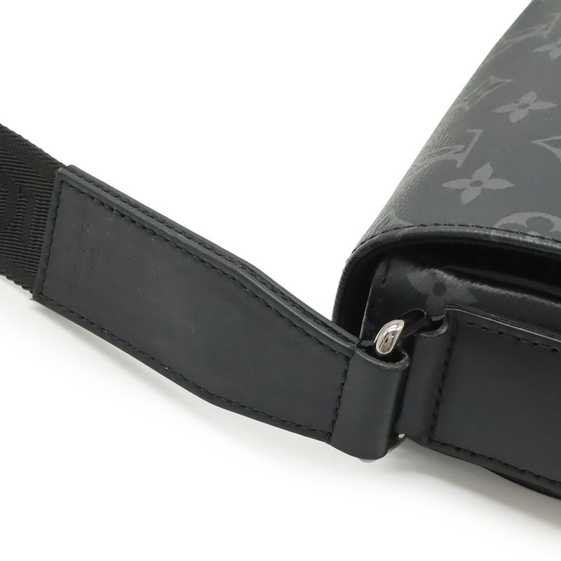 Louis Vuitton Monogram Eclipse District PM Messenger Bag Black Gray
