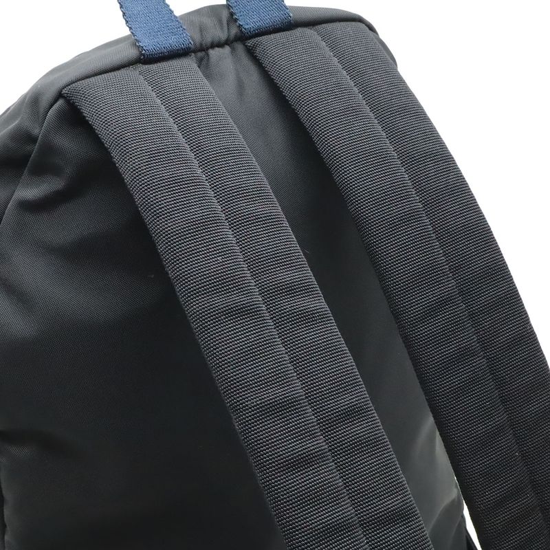 Balenciaga Wheel Backpack Logo Embroidery Nylon Canvas Black Navy White