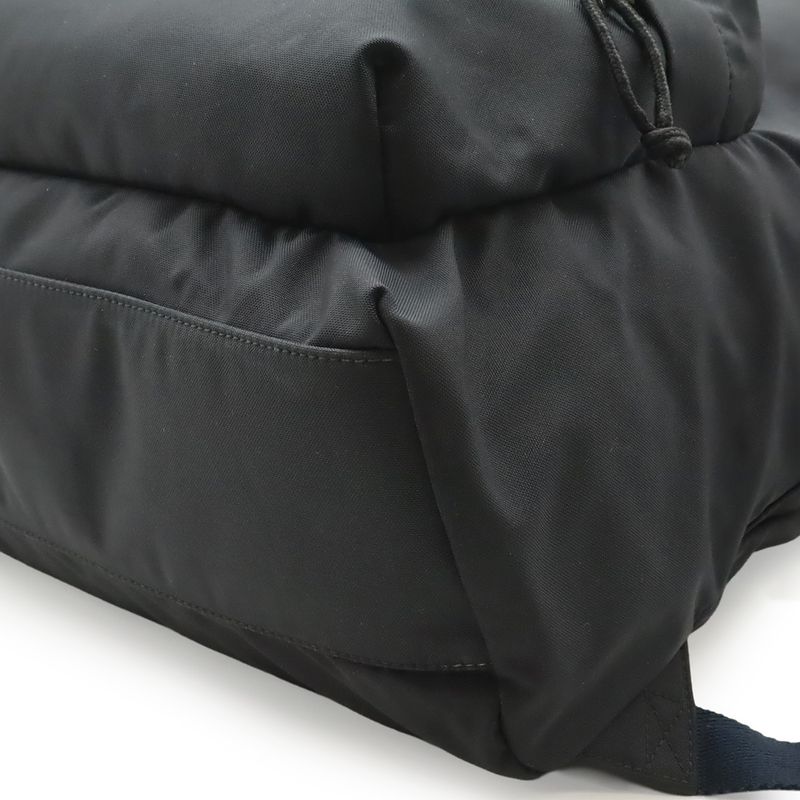 Balenciaga Wheel Backpack Logo Embroidery Nylon Canvas Black Navy White