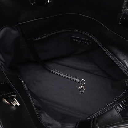 Chanel Paris Biarritz Tote PM Shoulder Bag Leather Black