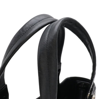 Chanel Paris Biarritz Tote PM Shoulder Bag Leather Black