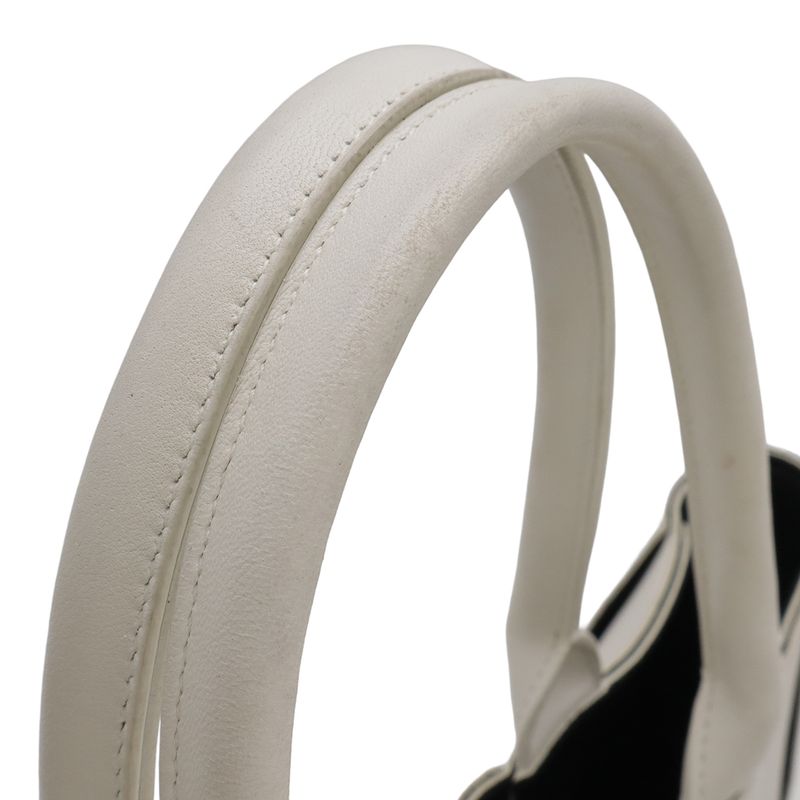 Bottega Veneta Maxi Intrecciato Arco Tote Small Leather White Black