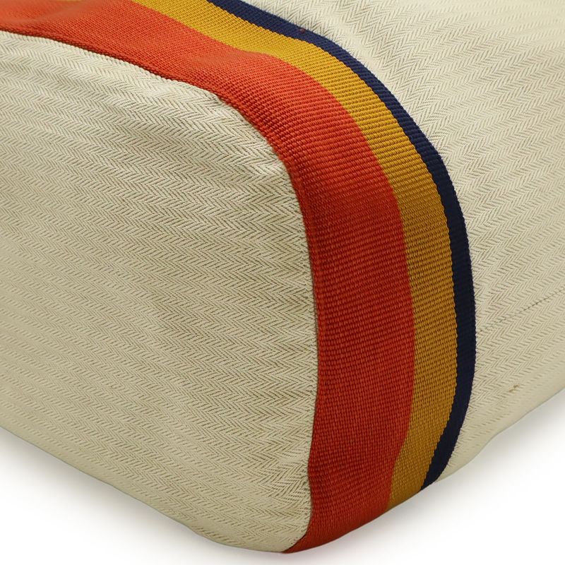 Hermes Cavalier Shoulder Bag Canvas Natural Orange Yellow