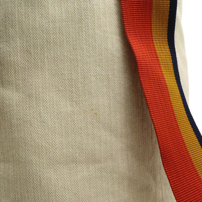 Hermes Cavalier Shoulder Bag Canvas Natural Orange Yellow