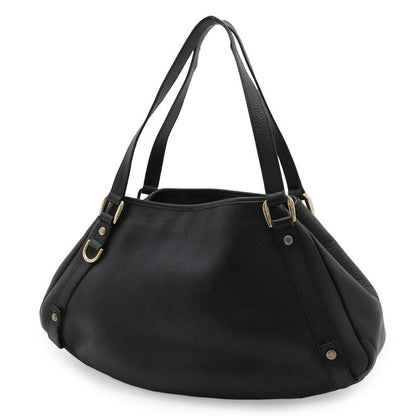 Gucci Abbey Tote Shoulder Bag Leather Black Gold