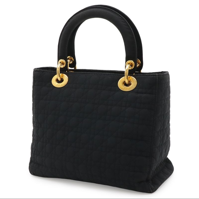 Dior Cannage Mini Bag Nylon Black Gold