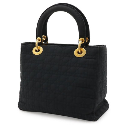 Dior Cannage Mini Bag Nylon Black Gold