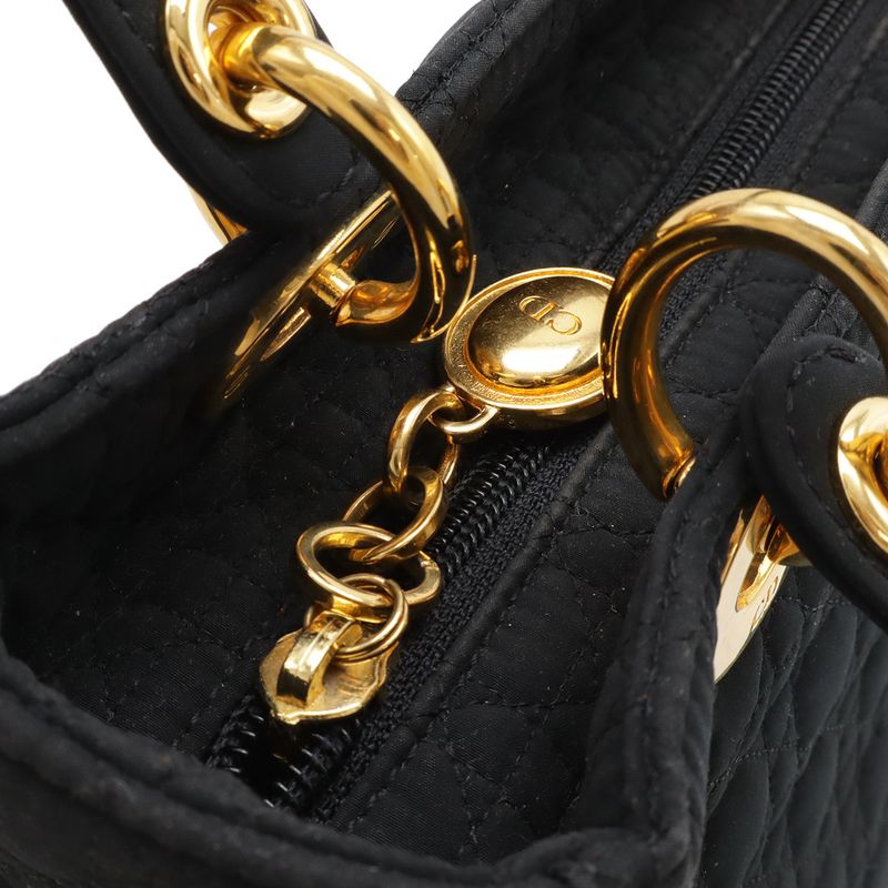 Dior Cannage Mini Bag Nylon Black Gold