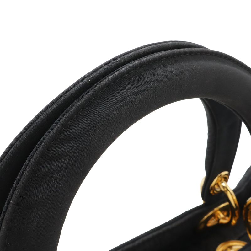 Dior Cannage Mini Bag Nylon Black Gold