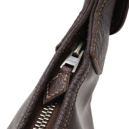 Hermes Trim 35 Shoulder Bag Buffalo Amazonia Dark Brown