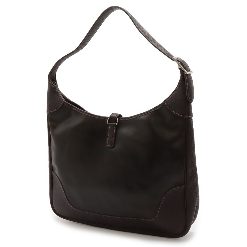 Hermes Trim 35 Shoulder Bag Buffalo Amazonia Dark Brown