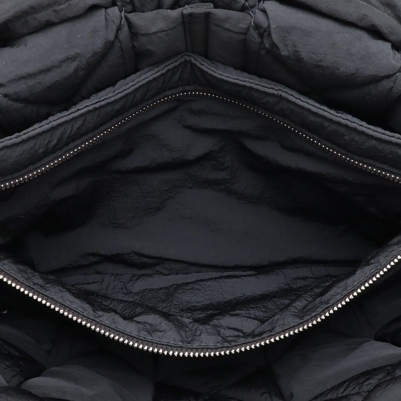 Bottega Veneta Maxi Intrecciato Padded Tech Cassette Shoulder Bag Nylon Black