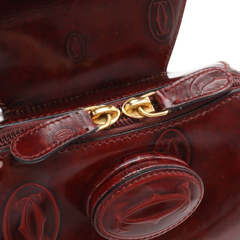 Cartier Happy Birthday Backpack Leather Gold Bordeaux