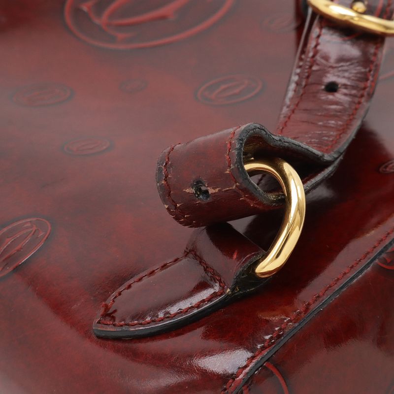 Cartier Happy Birthday Backpack Leather Gold Bordeaux