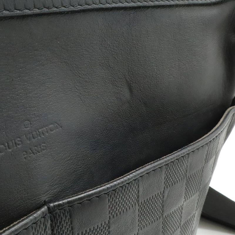 Louis Vuitton Damier Infini Calypso MM Shoulder Bag Onyx Black