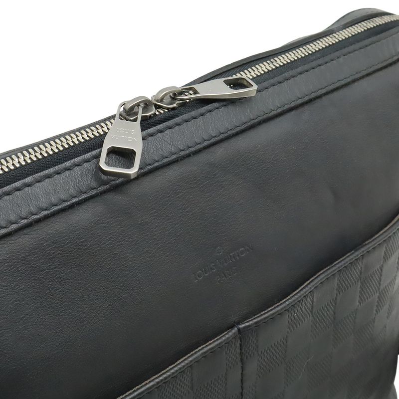 Louis Vuitton Damier Infini Calypso MM Shoulder Bag Onyx Black