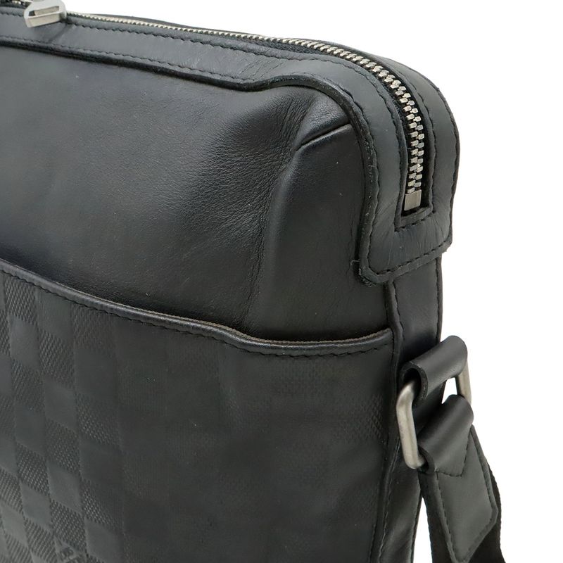 Louis Vuitton Damier Infini Calypso MM Shoulder Bag Onyx Black
