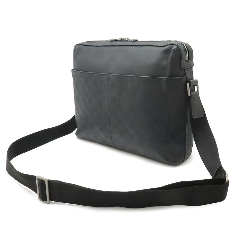 Louis Vuitton Damier Infini Calypso MM Shoulder Bag Onyx Black