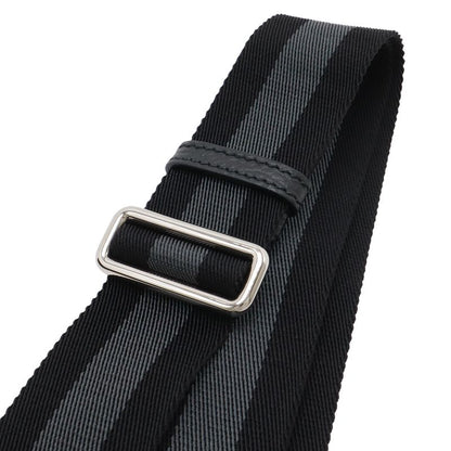 Gucci GG Nylon Shoulder Bag Crossbody Depth Leather Black Gray
