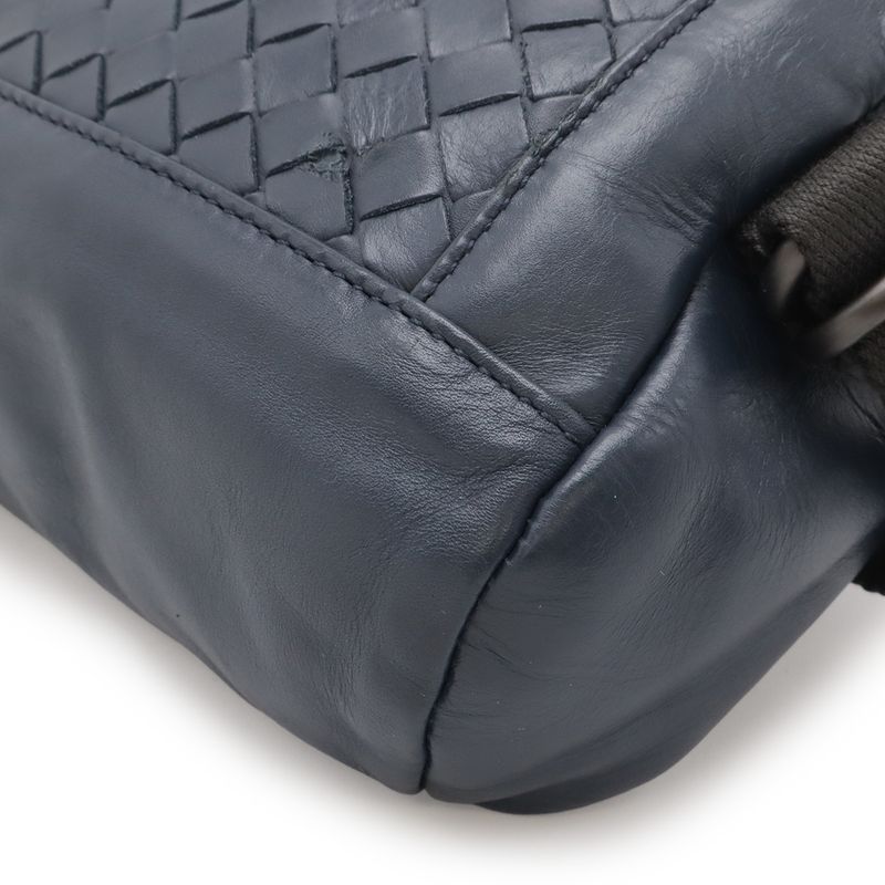 Bottega Veneta Intrecciato Belt Bag Hip Leather Navy