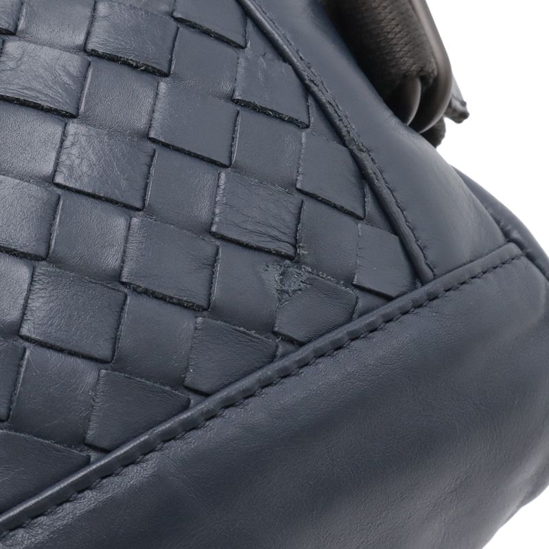 Bottega Veneta Intrecciato Belt Bag Hip Leather Navy