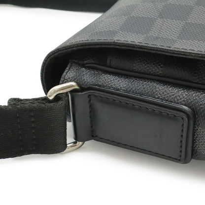 Louis Vuitton Damier Graphite District PM Shoulder Bag Black Gray