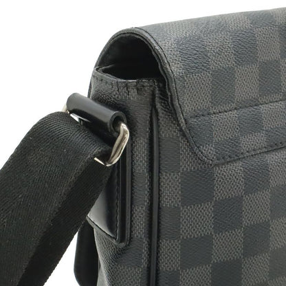Louis Vuitton Damier Graphite District PM Shoulder Bag Black Gray