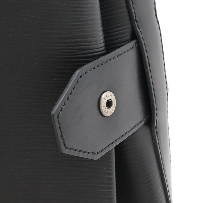 Louis Vuitton Epi Sac Depot PM Shoulder Bag Semi Leather Noir Black