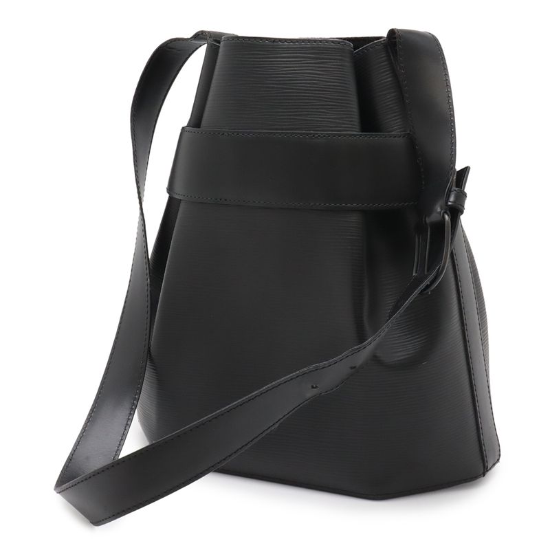 Louis Vuitton Epi Sac Depot PM Shoulder Bag Semi Leather Noir Black
