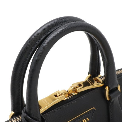Prada Promenade Triangle Logo 2-Way Shoulder Bag Saffiano Leather Nero