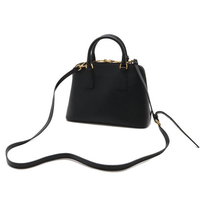 Prada Promenade Triangle Logo 2-Way Shoulder Bag Saffiano Leather Nero