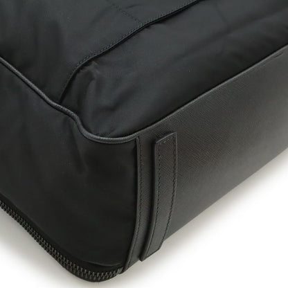 Prada Triangle Logo Business Briefcase 2-Way Shoulder Bag Nylon Nero Black