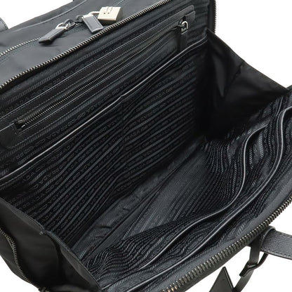 Prada Triangle Logo Business Briefcase 2-Way Shoulder Bag Nylon Nero Black