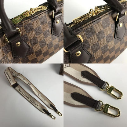 Louis Vuitton Shoulder Bag Damier Ebene Speedy Bandouliere 20 Brown