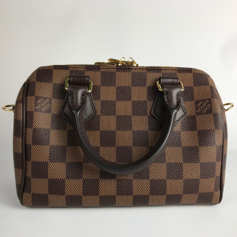 Louis Vuitton Shoulder Bag Damier Ebene Speedy Bandouliere 20 Brown