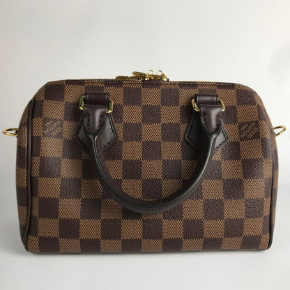 Louis Vuitton Shoulder Bag Damier Ebene Speedy Bandouliere 20 Brown
