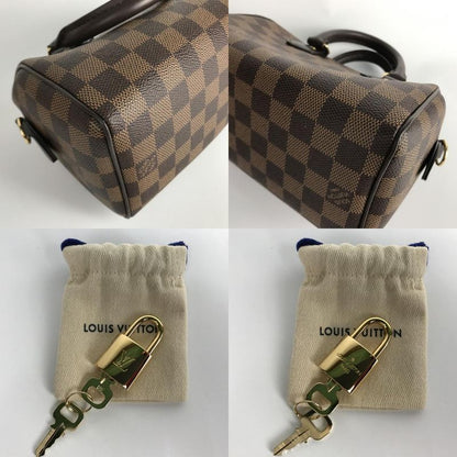 Louis Vuitton Shoulder Bag Damier Ebene Speedy Bandouliere 20 Brown