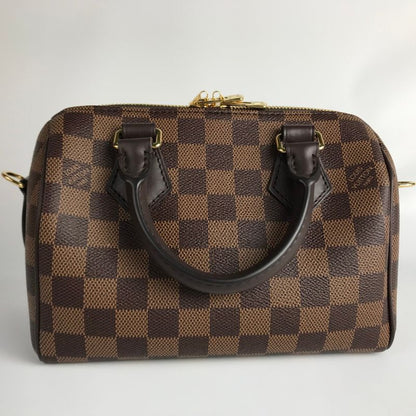 Louis Vuitton Shoulder Bag Damier Ebene Speedy Bandouliere 20 Brown