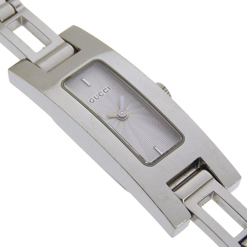 Gucci Stainless Steel Quartz Analog Display Silver Dial Watch