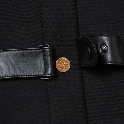 Louis Vuitton Boxy Jacket 38 Lamb Leather Trim Belt Gold Button — view 5