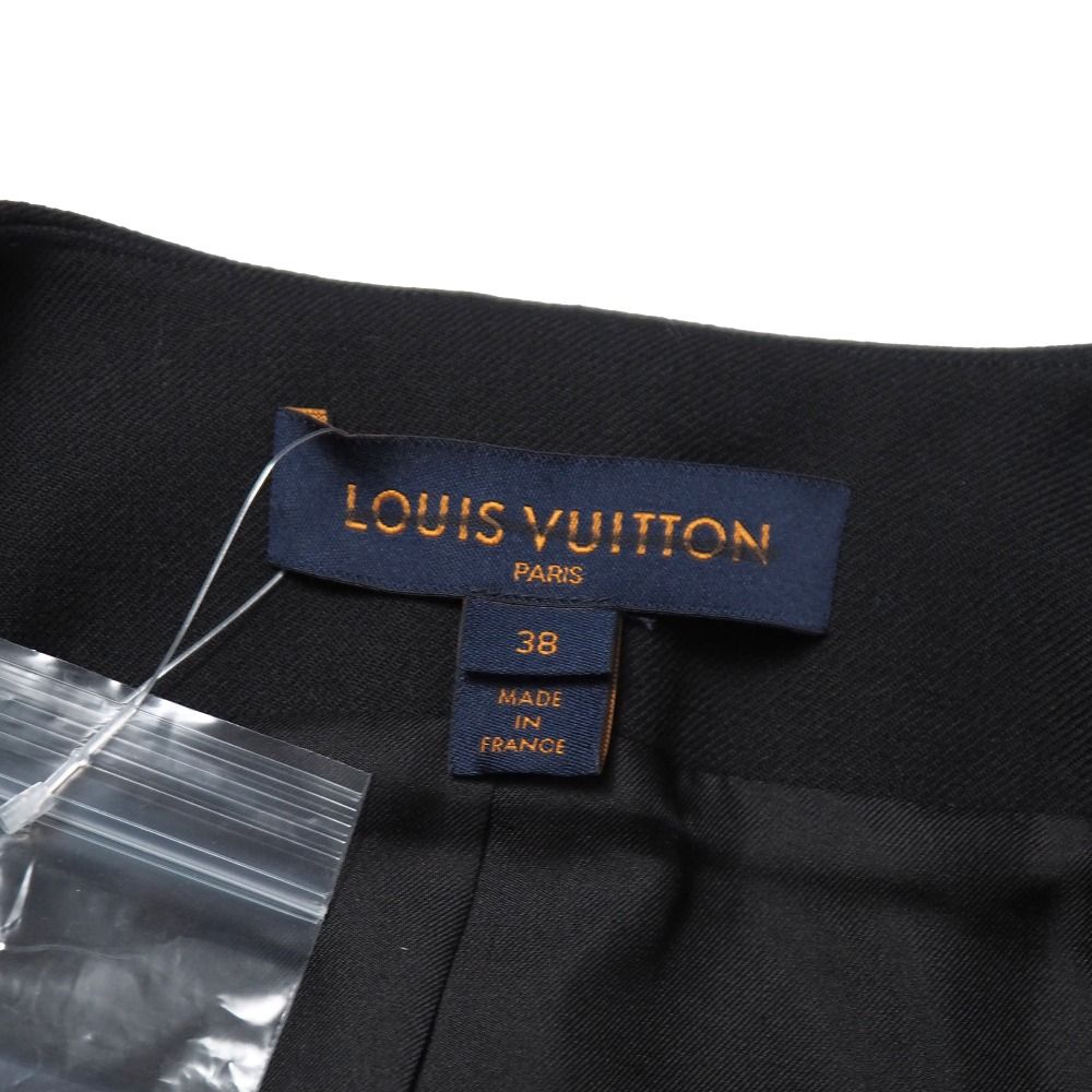 Louis Vuitton Boxy Jacket 38 Lamb Leather Trim Belt Gold Button — view 6