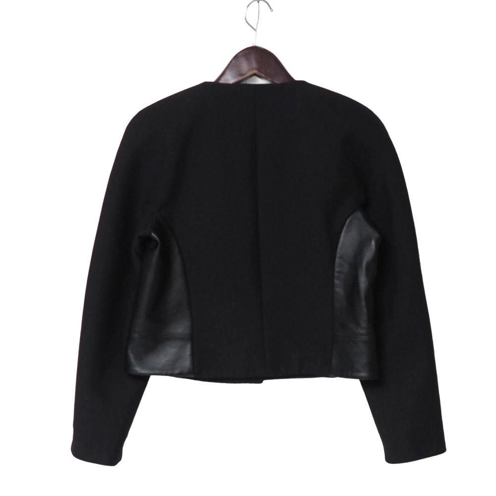 Louis Vuitton Boxy Jacket 38 Lamb Leather Trim Belt Gold Button — view 2