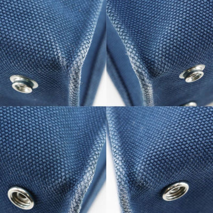 Hermes Cabas Mirror PM Medle Canvas Navy L Handbag Blue